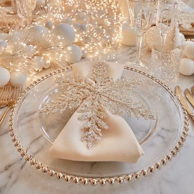 Florence Gold Bobbled Edge Acrylic Charger Plate