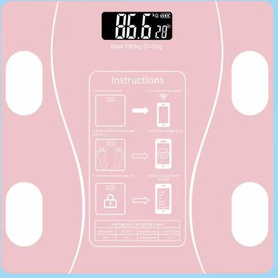 Electronic Scale Bluetooth, Home Charging, Healthy Body Scale, Weight Scale, Weighing Scale pink