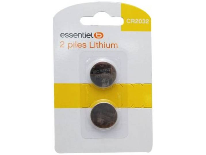 Essentielb - Pile Cr 2032 Lot 2 Piles Lithium