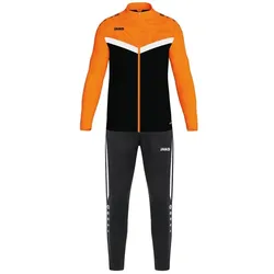Jako Iconic Polyesteranzug Erwachsene - schwarz/neonorange - S