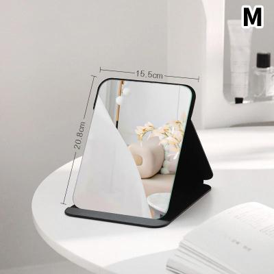Uplift Picks Slim PU Leather Folding Makeup Mirror Portable Desktop Student Pocket Vanity Mirror m