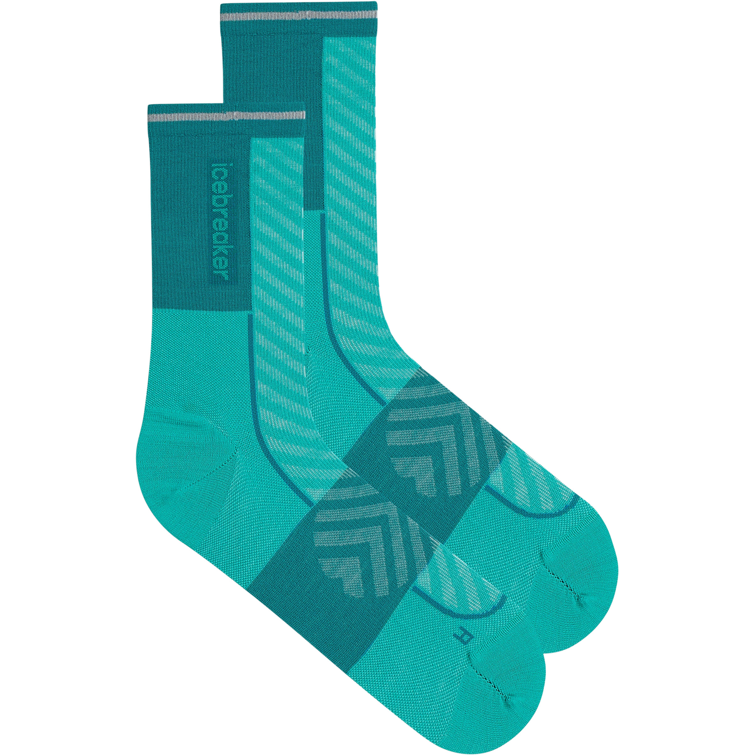 Icebreaker Run+ Ultralight Crew Damen Laufsocken tuerkis Größe 41 Laufen | Trailrunning Hautfreundlich Merinowolle