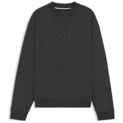 BOSS Patch Sweatshirt Dunkelgrau Baumwolle Medium Herren