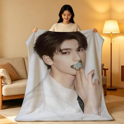 Shop Station Zhang Linghe Plush Throw Blanket Soft Fleece Cozy Sofa & Bed Blanket b 39.37 51.18 In