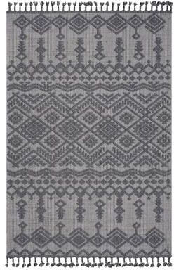 Klair Living Guros Collection White / Gray / Traditional Indoor / Outdoor Non-Shedding Area Rug
