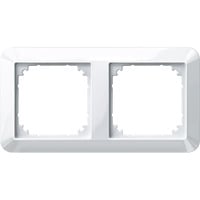 Rahmen für zwei Einheiten, waagerecht und senkrecht montierbar, Typ 389219 weiß (glänzend), Retail