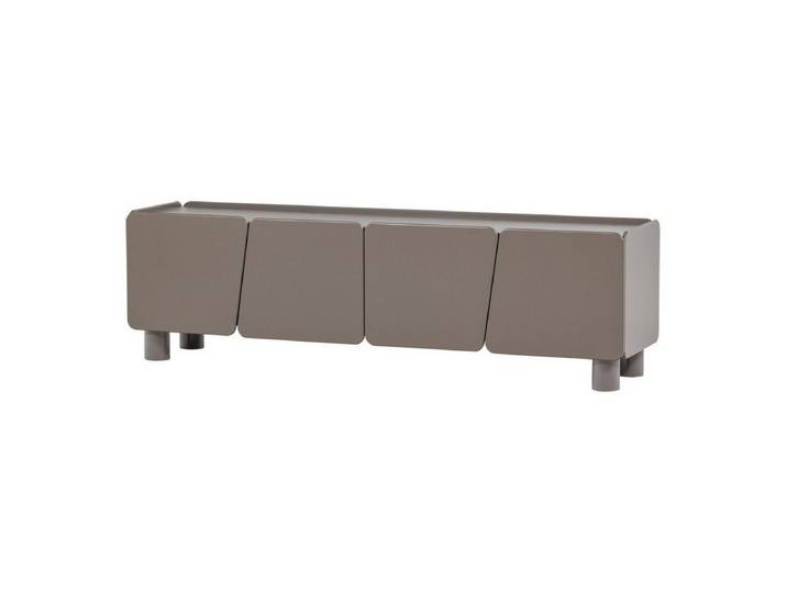 WOOOD TV-Board Root - Kiefernholz Truffle Braun, 200 cm, Freundliche abgerundete Ecken, Platz für mehrere Geräte