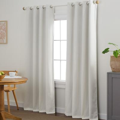 TOWN & COUNTRY BASICS SELENA Solid Linen Texture Indoor Curtains 2-Pack