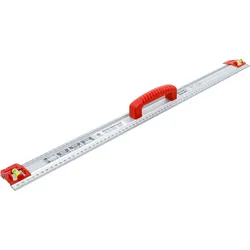 BGS Schneid- und Markierlineal | mit Griff und Wasserwaage | 750 mm