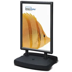 Showdown Displays Kundenstopper A1 »WINDTALKER® City« Außenbereich schwarz, 67x112.3x59 cm