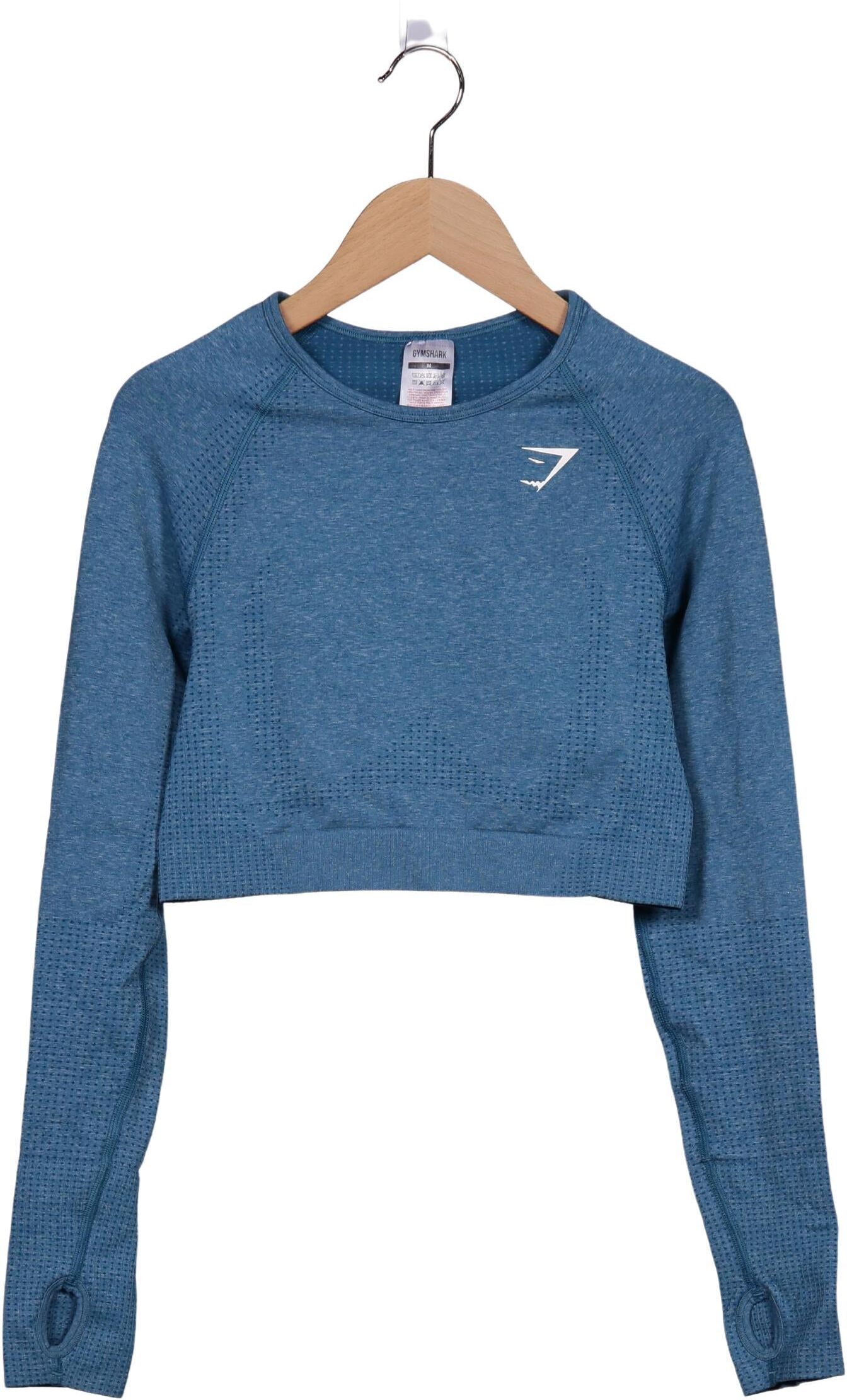 Gymshark Damen Langarmshirt, Blau, Gr. M, Synthetik / Elasthan - Second Hand
