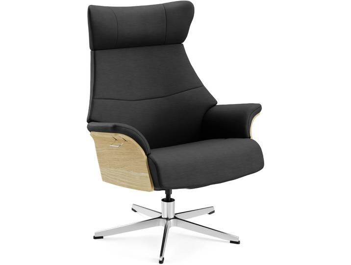 Conform Sessel Airness 44 black Stoff, Eiche, Aluminium B 81 T 163 H 101 cm - Möbel Konfigurator: Traummöbel individuell zusammenstellen