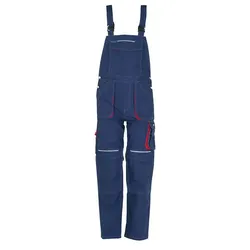 Latzhose "BASALT" - 90 - marine/rot