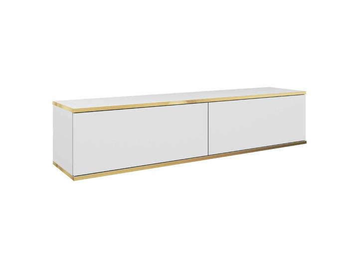 TV-Schrank Mucalma 135 cm weiß mit goldenen Applikationen
