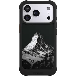 Nivocase Hülle für Apple iPhone 17 Pro Stossfeste Handyhülle NIVOmax Case Schwarz Alpspitze Berg Schnee (Apple iPhone 17 Pro), Smartphone Hülle, Schwarz