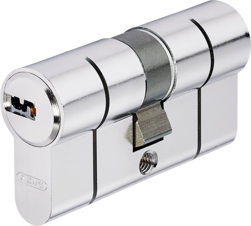 ABUS Cilinder D66 N 30/40 Dubbel Europees Model Nikkel Zilverkleurig met Lange Nok
