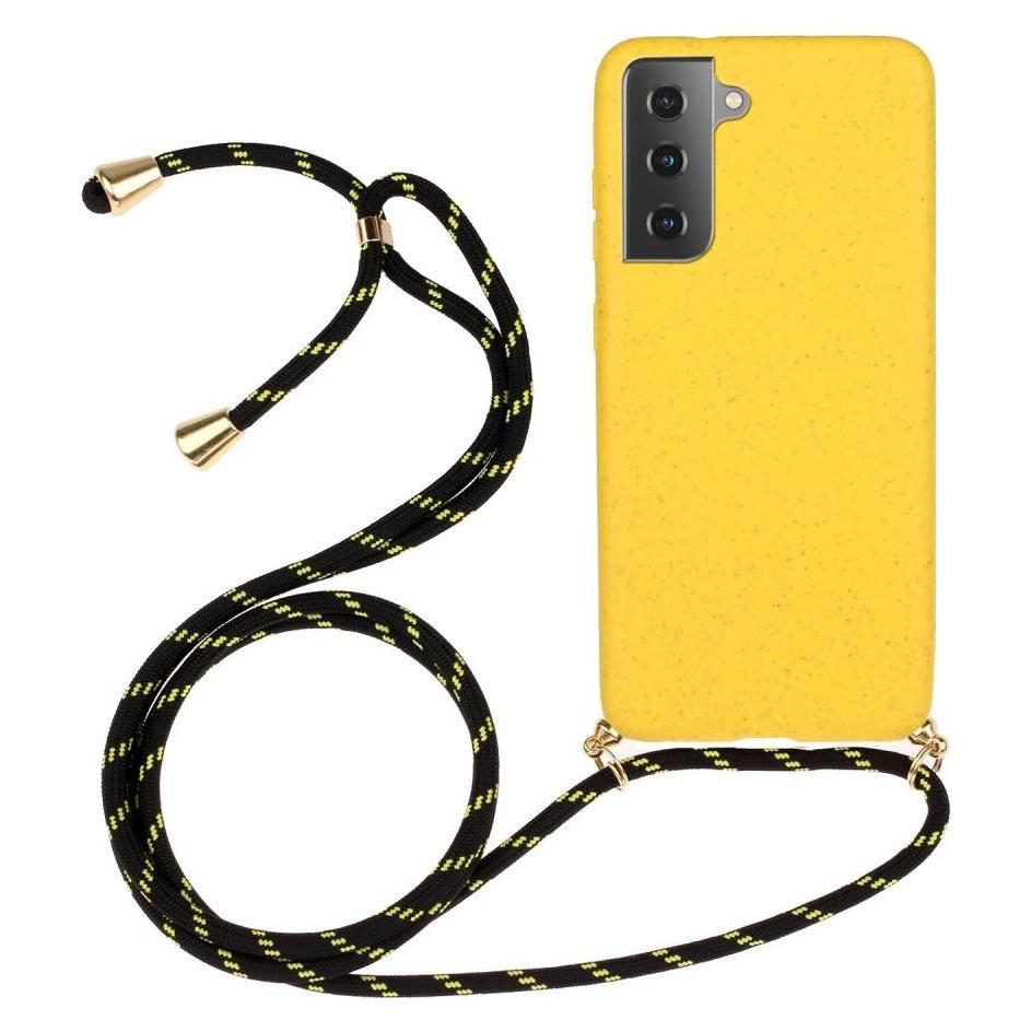 Cover-Discount Galaxy S21+ - Hülle mit Umhängeband gelb (101233157D)