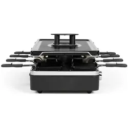 Livoo Raclette-Grill für 8 Personen, rauchfrei, Racletteofen, Grau