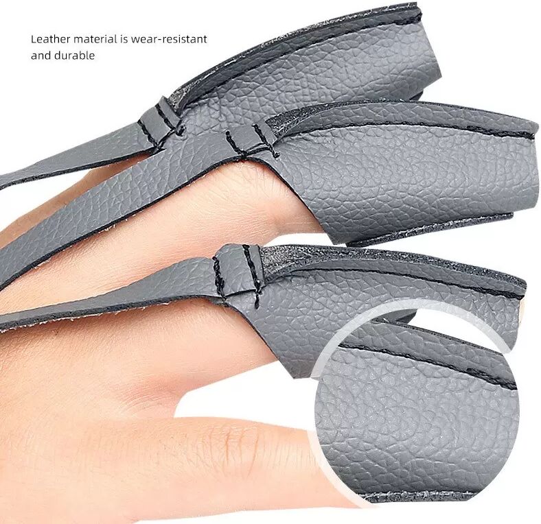 INF Bogenschießen Drei-Finger-Handschuh - Superfiber Leder Fingerschutz für Recurvebogen Jagd
