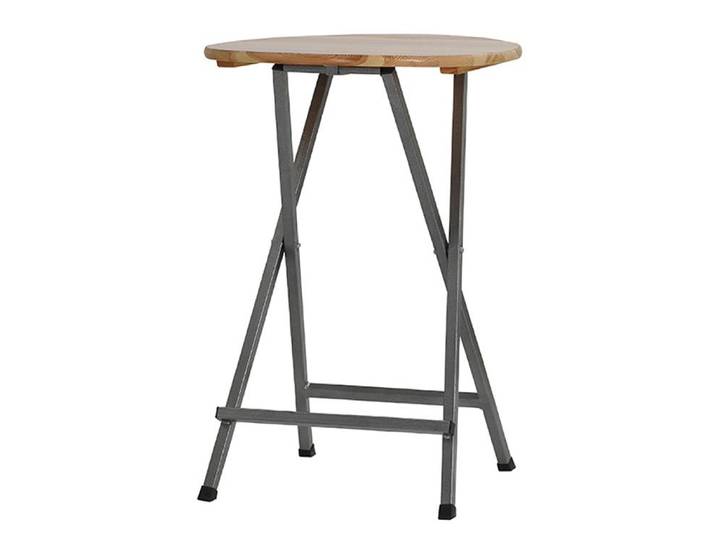 Stehtisch Stanwell II Ø 78cm Braun/Silber