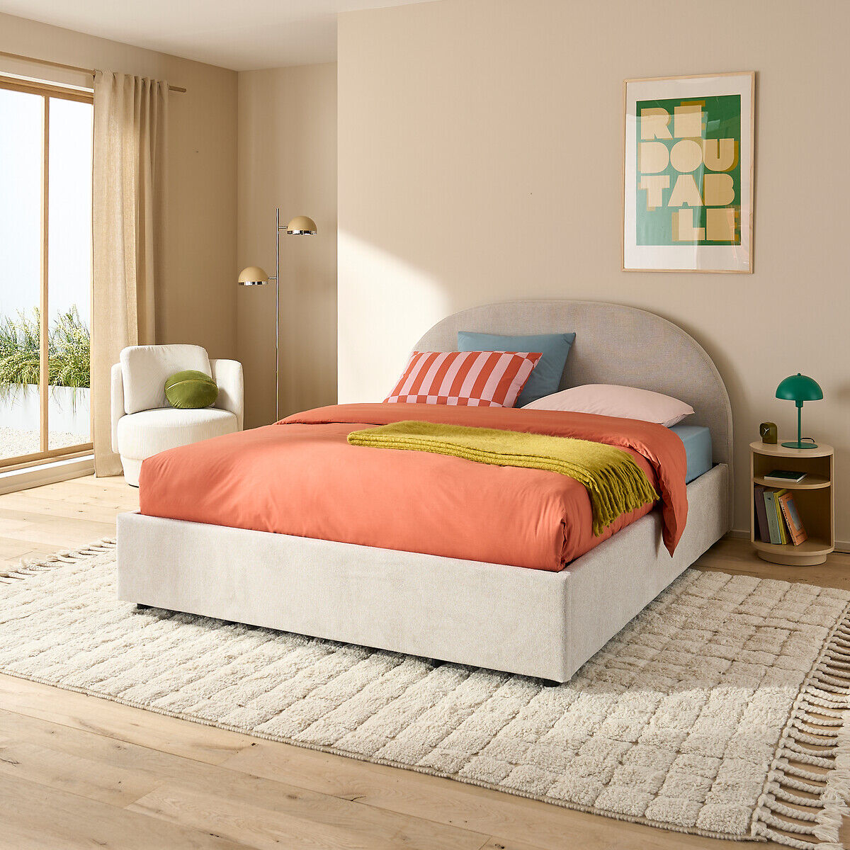LA REDOUTE INTERIEURS Lit coffre avec sommier relevable, Papilla