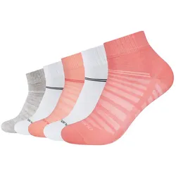 5er Pack camano Mesh Ventilation Quarter Socken 3100 - lantana 39-42