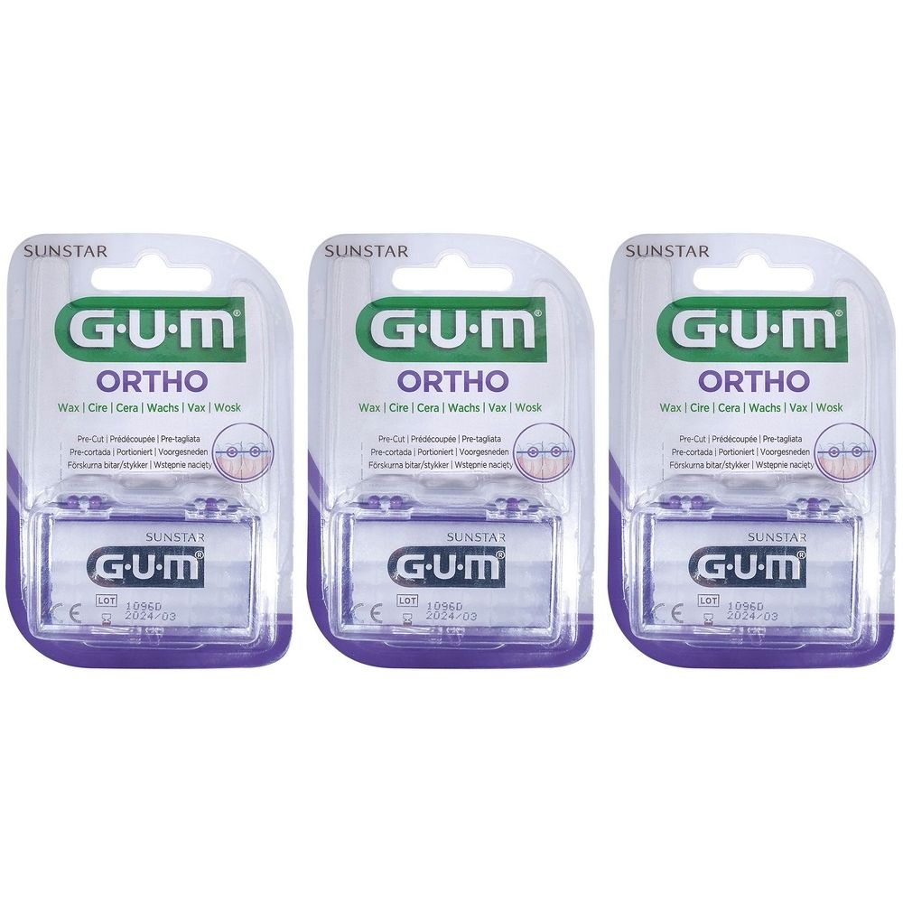 GUM Orthodontisches Wachs x3 3x1 St