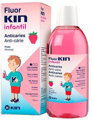 Fluor Kin Enjuague Bucal Infantil Sabor Fresa