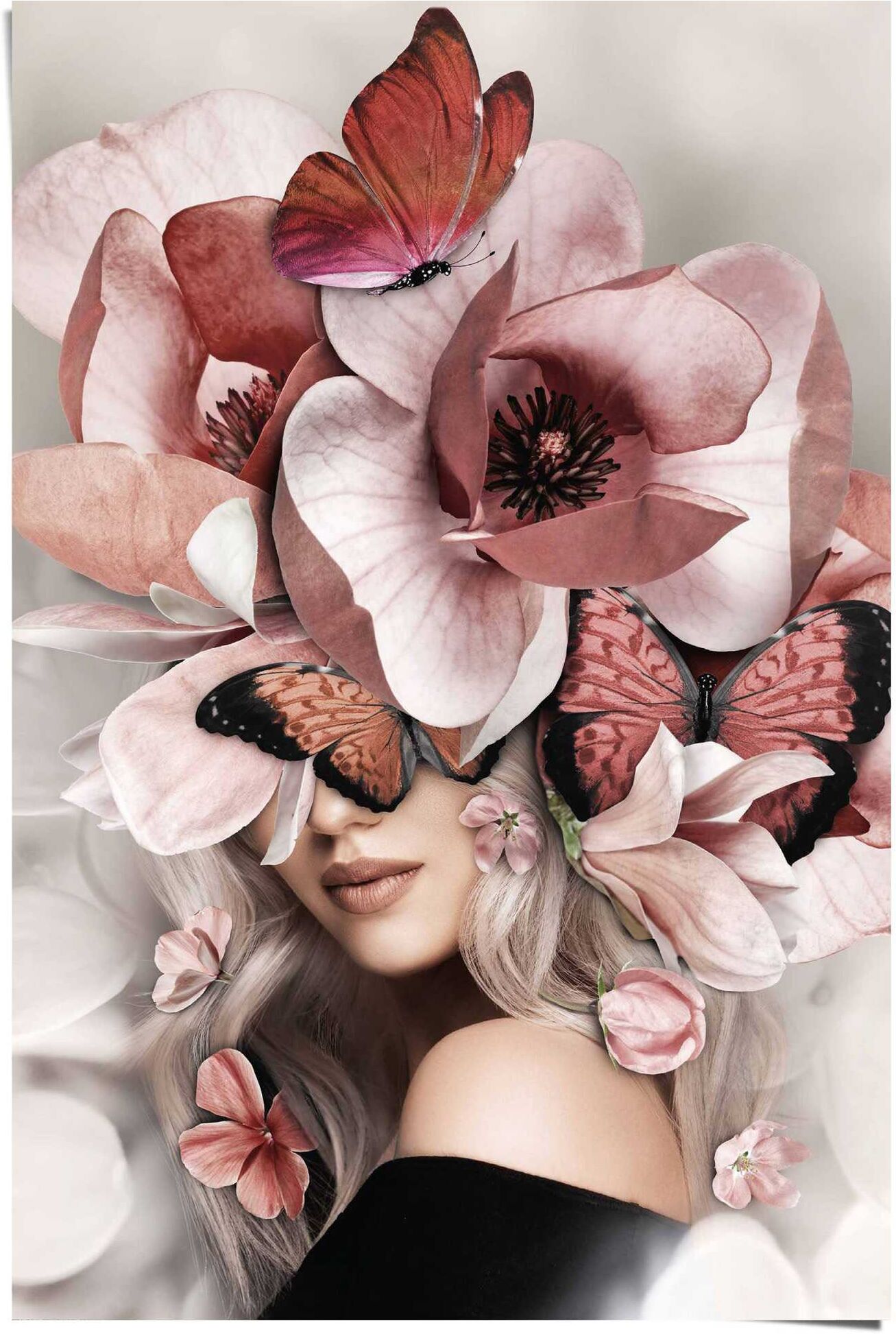 Reinders! Poster REINDERS "Sweet Beauty", rosa (farbe bild(er): rosa), B:61cm H:91,5cm T:0,1cm, Papier, Bilder, Poster farbe bild(er): rosa B/H/T: 61cm x 91,5cm x 0,1cm
