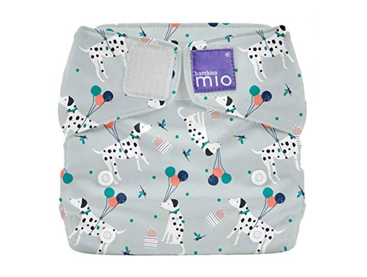 Bambino Mio, Miosolo Classic All-in-One Herbruikbare Luier, Eco Chemisch Vrij Luier (Puppy Party, One Size)