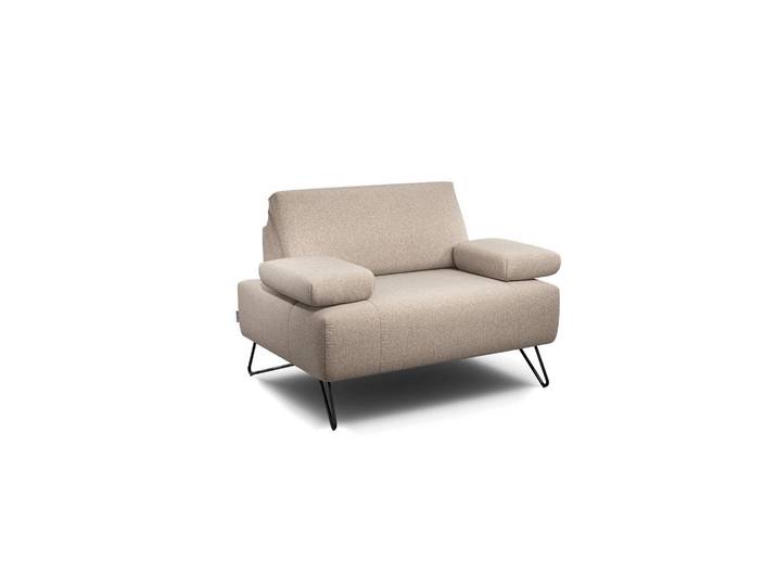 Sensoo Sessel Cosy, Sand, Metall, 114-142x85x86-94 cm, Stoffauswahl, Wohnzimmer, Sessel, Sonstige Sessel