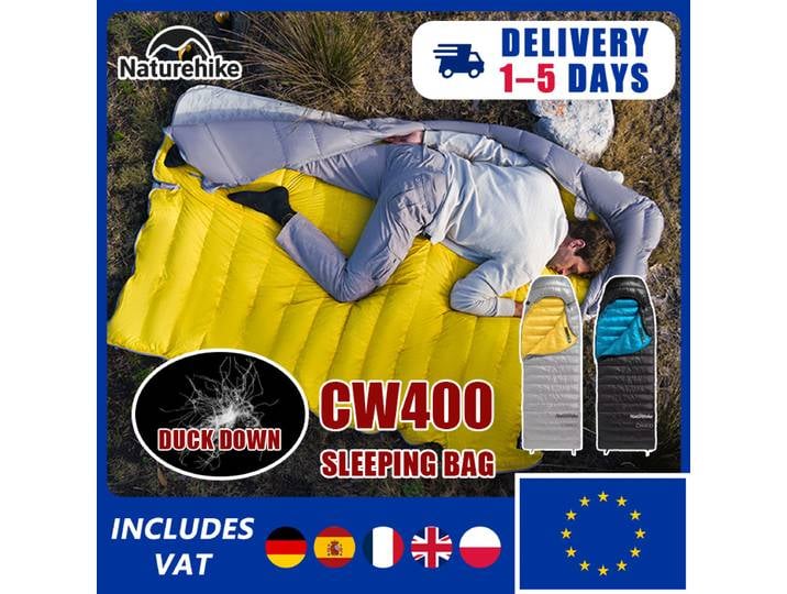 Naturehike CW400 sacs de couchage en duvet de canard Camping hiver sac de couchage ultraléger voyage en plein air sacs de couchage imperméables