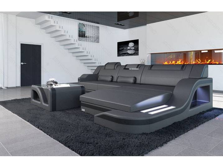 Ecksofa Palermo L-Form in Leder