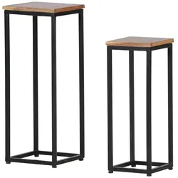 Beistelltisch  2er Set   ¦ schwarz