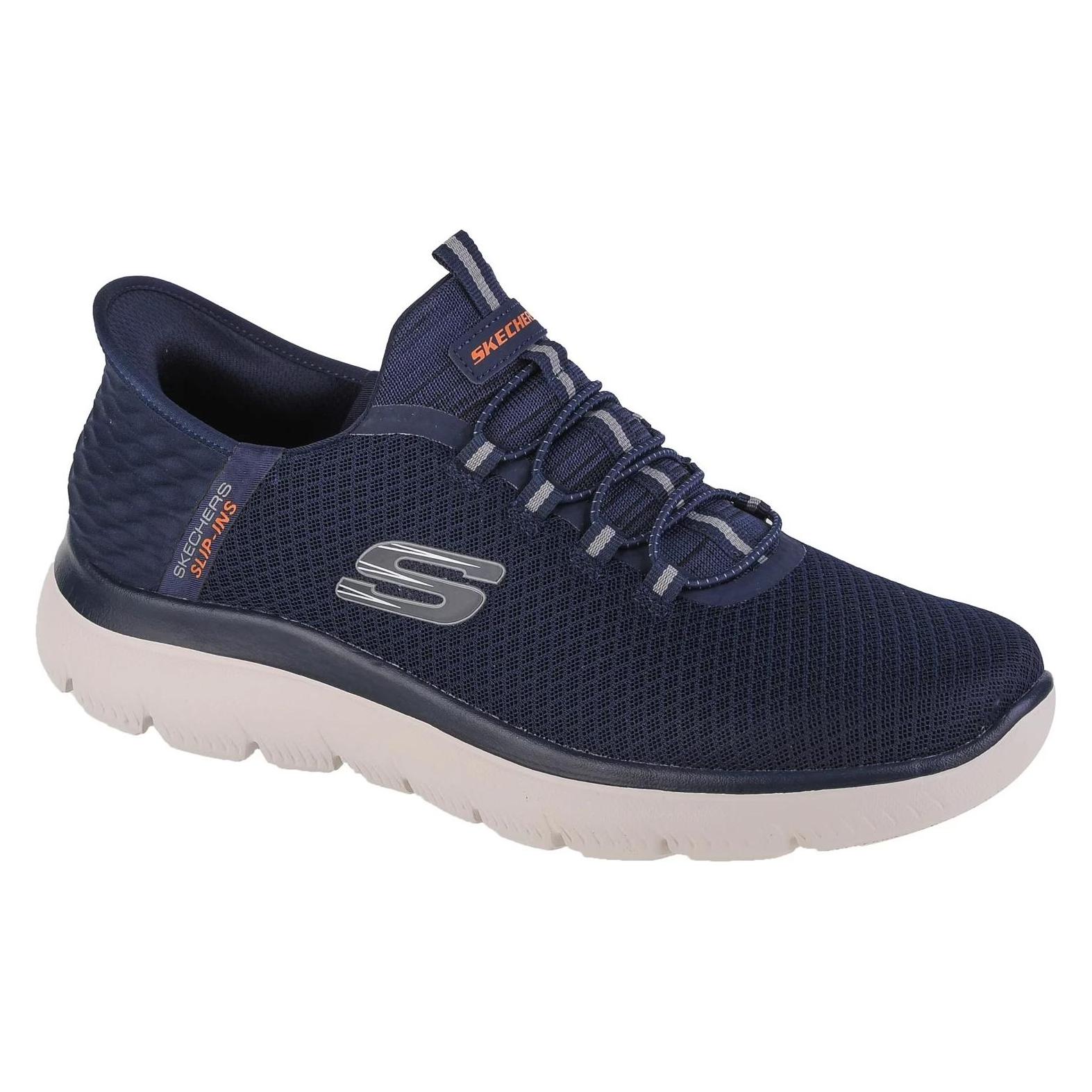 Skechers Herren Slipper Sportlich Gummisohle blau (39) (232457)