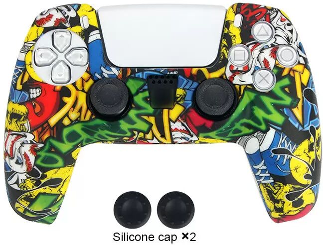 INF Étui en silicone camouflage pour manette PS5 E