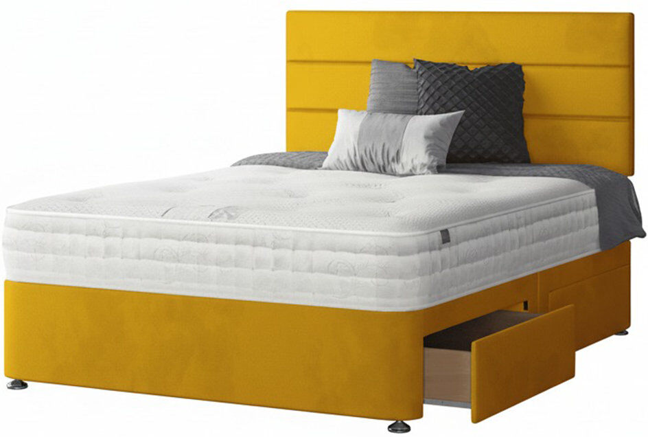 17 Stories Hayder Upholstered Bed Turmeric Single (3')
