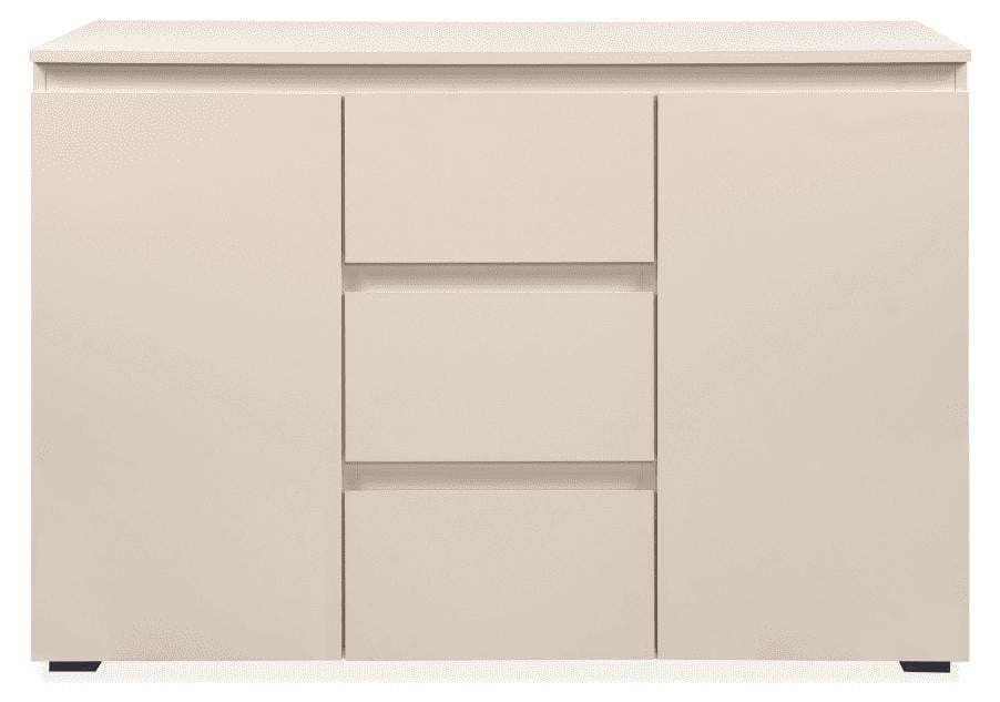 CaliCosy ELVA Dressoir met 2 deuren en 3 laden, kasjmierkleur, Breedte: 120 cm