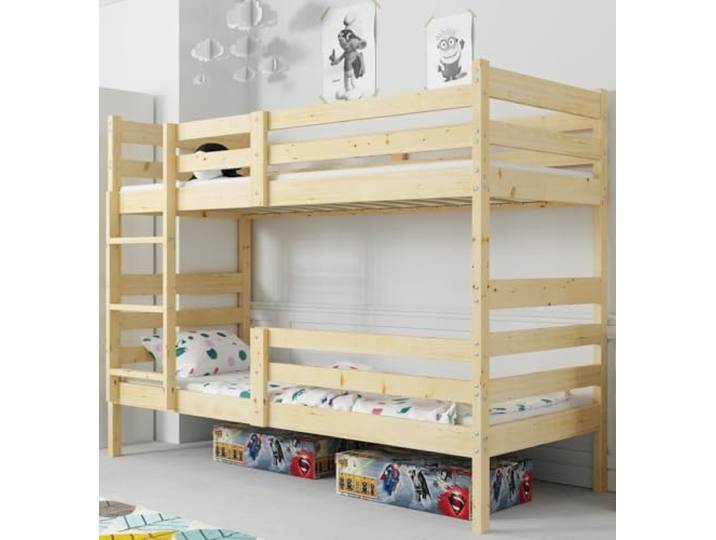 Interbeds Etagenbett 90x200 cm aus Kiefernholz mit Lattenrost Kinderbett