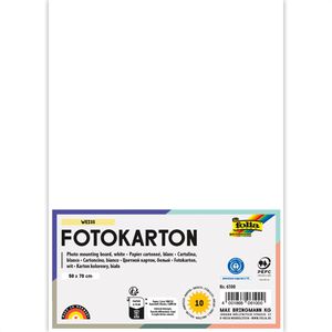Folia Fotokarton 6100, 50 x 70 cm, weiß, 300g/qm, 10 Blatt