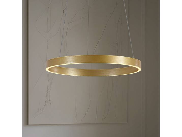 Suspension LED Yonam, Ø 60 cm, à 1 lampe, dorée, CCT - Lucande - Salle à manger - Moderne - Métal - À ampoule unique