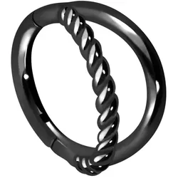 Chirurgenstahl Segmentring Clicker 2 RINGE + GEDREHT