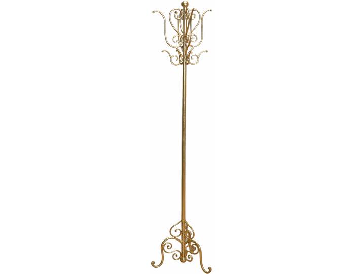 Garderobenständer HOME AFFAIRE, gold (goldfarben), B:48cm H:175cm T:48cm, Eisen, Garderobenständer, Garderobenständer