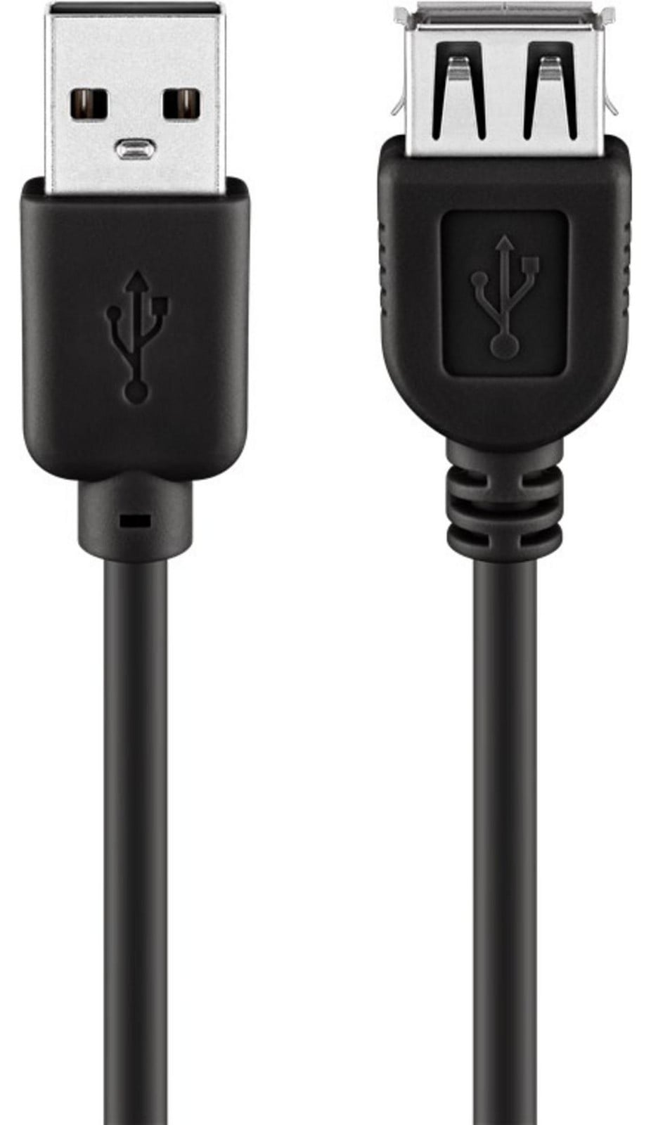 Goobay USB 2.0 Hi-Speed verlengkabel, zwart, 5 meter, USB-A naar USB-C