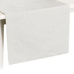 Pichler Tischwäsche Cordoba Tischläufer 50x150 cm | brillant-weiss - weiß
