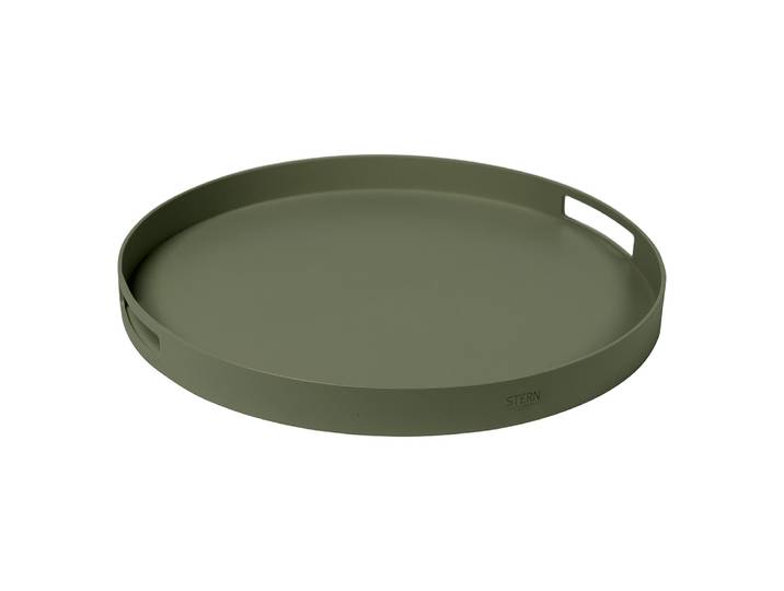 Stern Tablett ø 50x5 cm Aluminium oliv