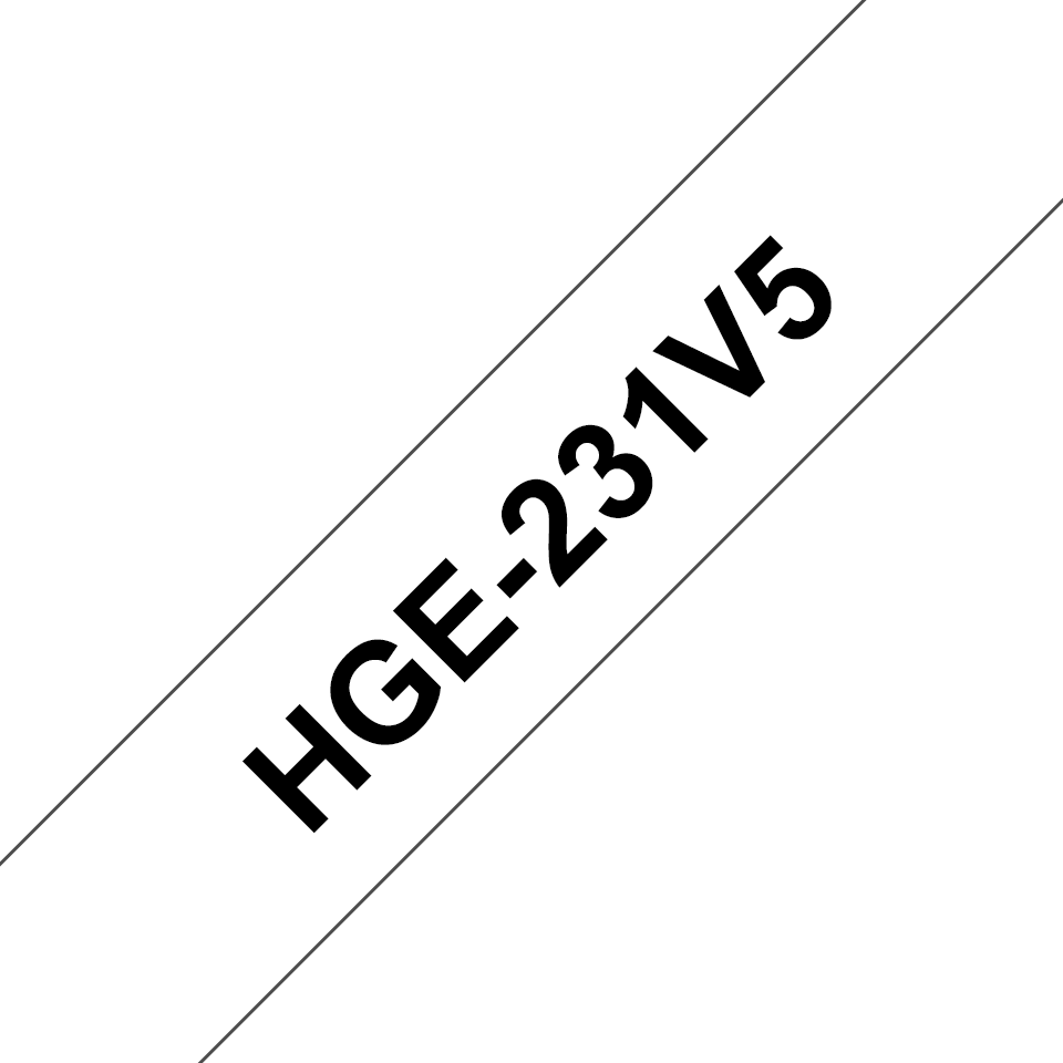 Brother HGe-231V5 Schriftband-Multipack 5x High-Grade 12mm x 8m