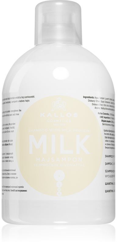 Kallos KJMN Professional Milk shampoing pour cheveux secs et abîmés 1000 ml