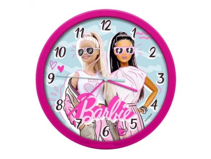 Barbie wandklok 25 cm