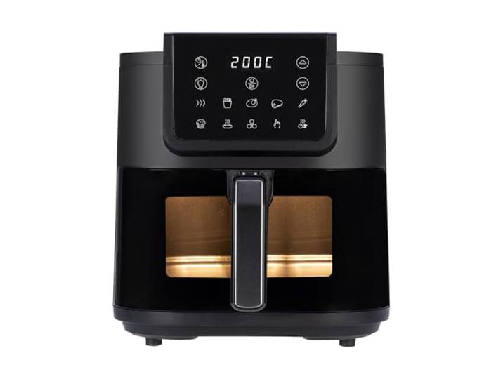 ARDES - ARFRYA08LV Luftfritteuse 8 Liter extra tief Fritteuse Infinity - Rapid Air Fryer Technologie - Touch-Display, Fenster und Innenbeleuchtung, Schwarz